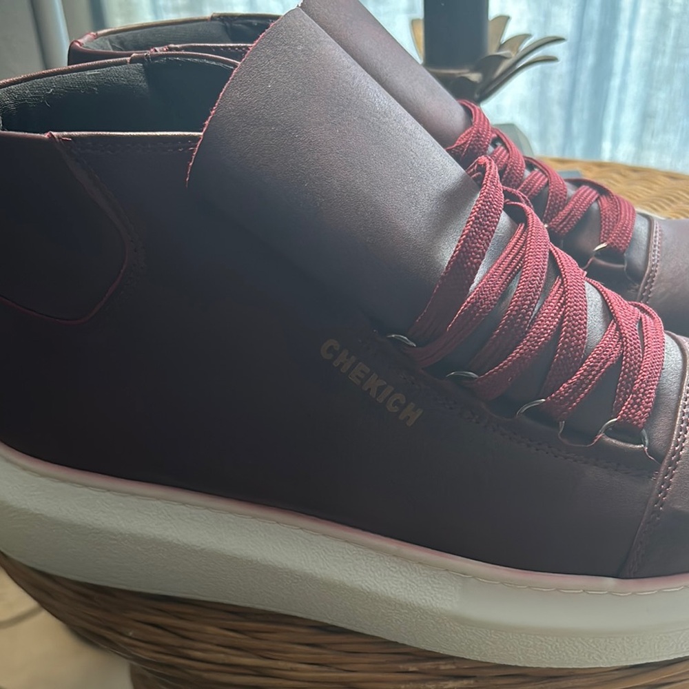 Coach Red High-Top Sneakers with Modern Sole